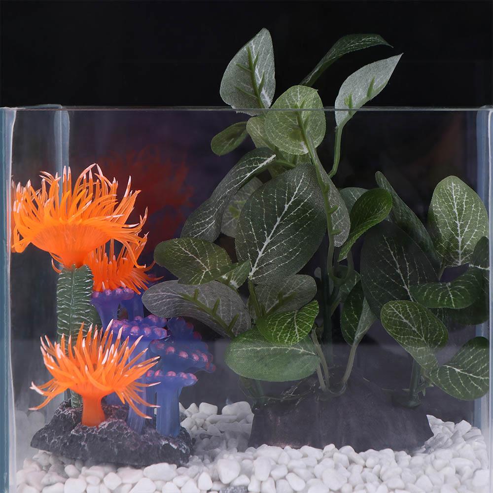 Planted Aquarium Jar - Silk Creative Green Faux for Fish