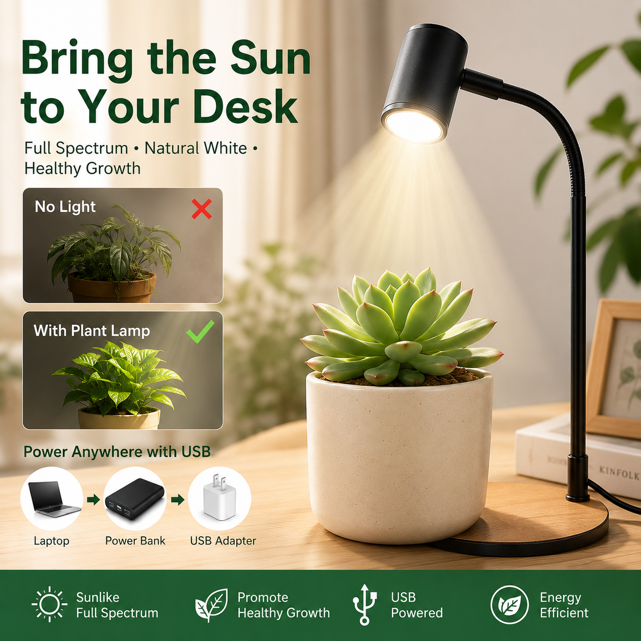 Aquarium Plant Growth Light - Micro Landscape Plant Lamp LED Grow