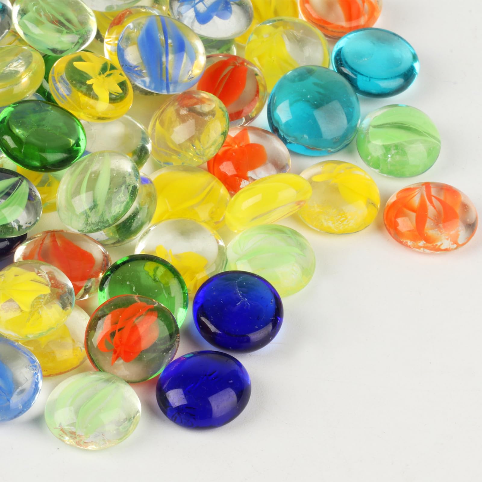 Aquarium Plant Delivery - 880g (200pcs) Colored Glass Pebbles -