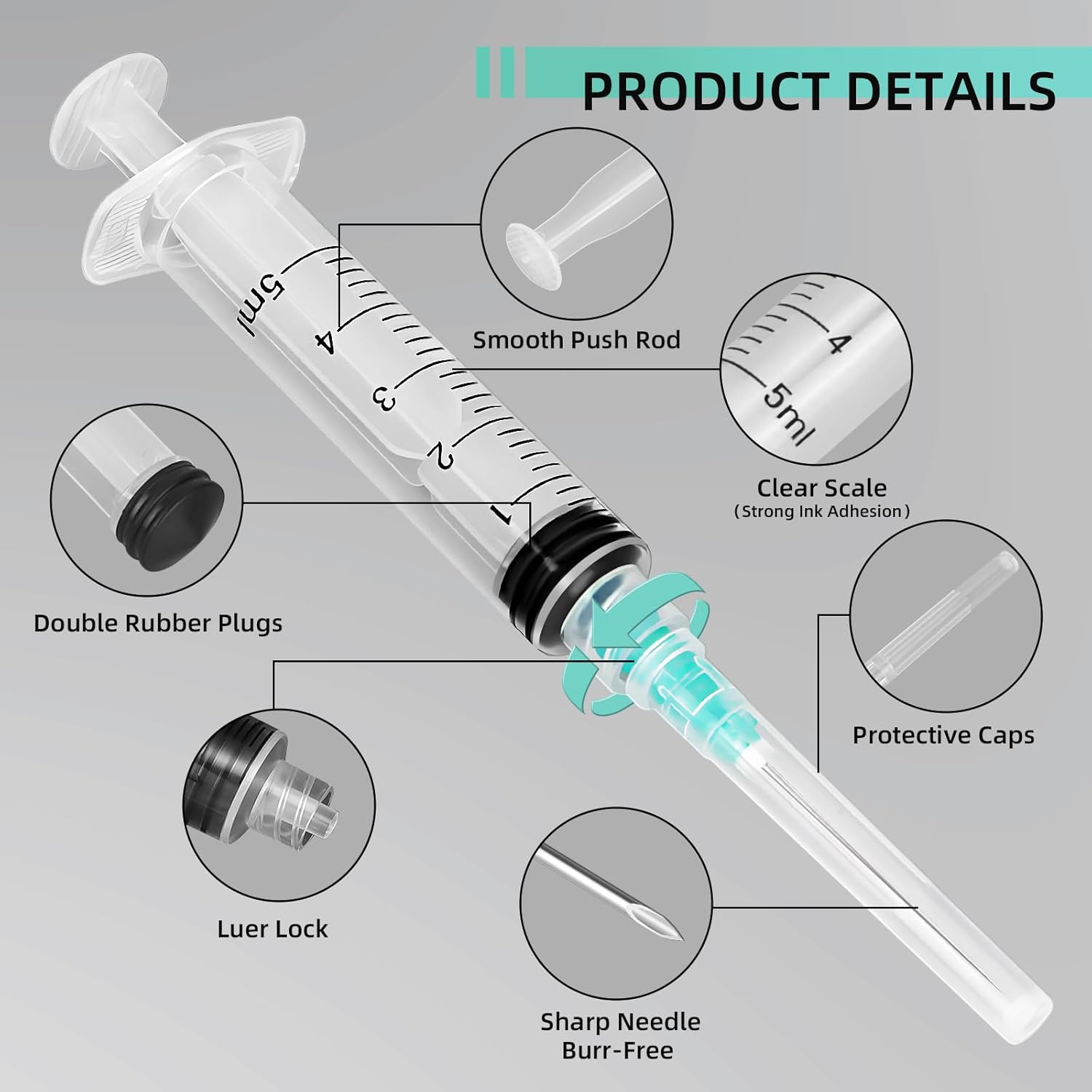50 Pieces of 5ml Luer-Lock Syr - Aquarium Planted Aquarium のレビューと価格