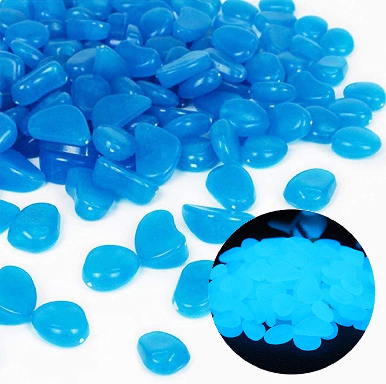 Fish Tank Rocks Glow Blue Pebb - Aquarium Planted Aquarium のレビューと価格