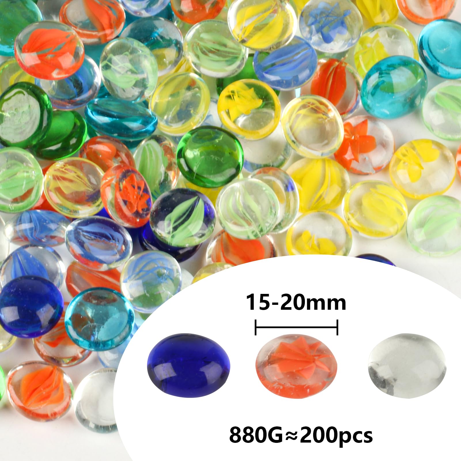 880g (200pcs) Colored Glass Pe - Aquarium Plant Delivery のレビューと価格