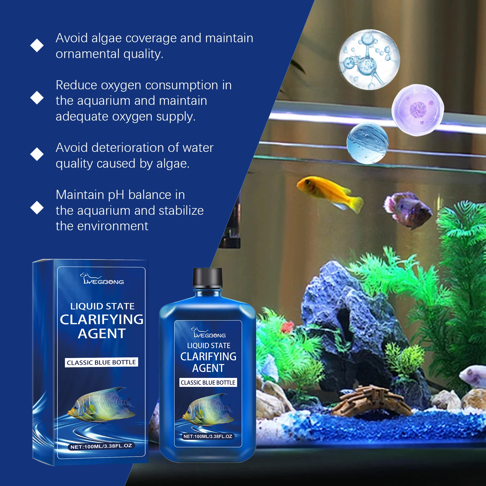 Aquarium Water Clarifier Fish  - Aquarium Plant Liquid Fertilizer のレビューと価格